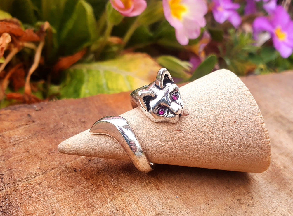 Silver Cat Ring / Cat Lover, Wild, rustic, yoga, hippie, gypsy, pretty, psy, boho, bohemian, festival