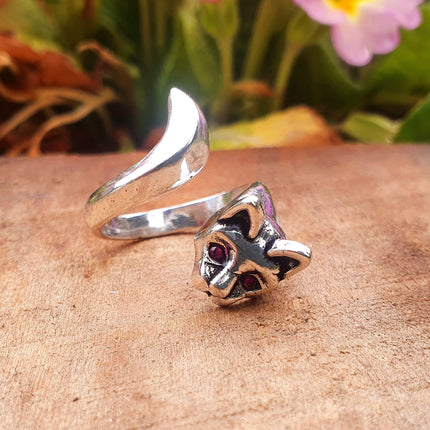 Silver Cat Ring / Cat Lover, Wild, rustic, yoga, hippie, gypsy, pretty, psy, boho, bohemian, festival