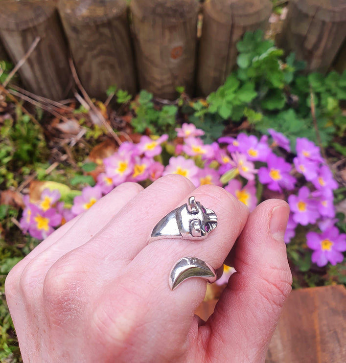 Silver Cat Ring / Cat Lover, Wild, rustic, yoga, hippie, gypsy, pretty, psy, boho, bohemian, festival