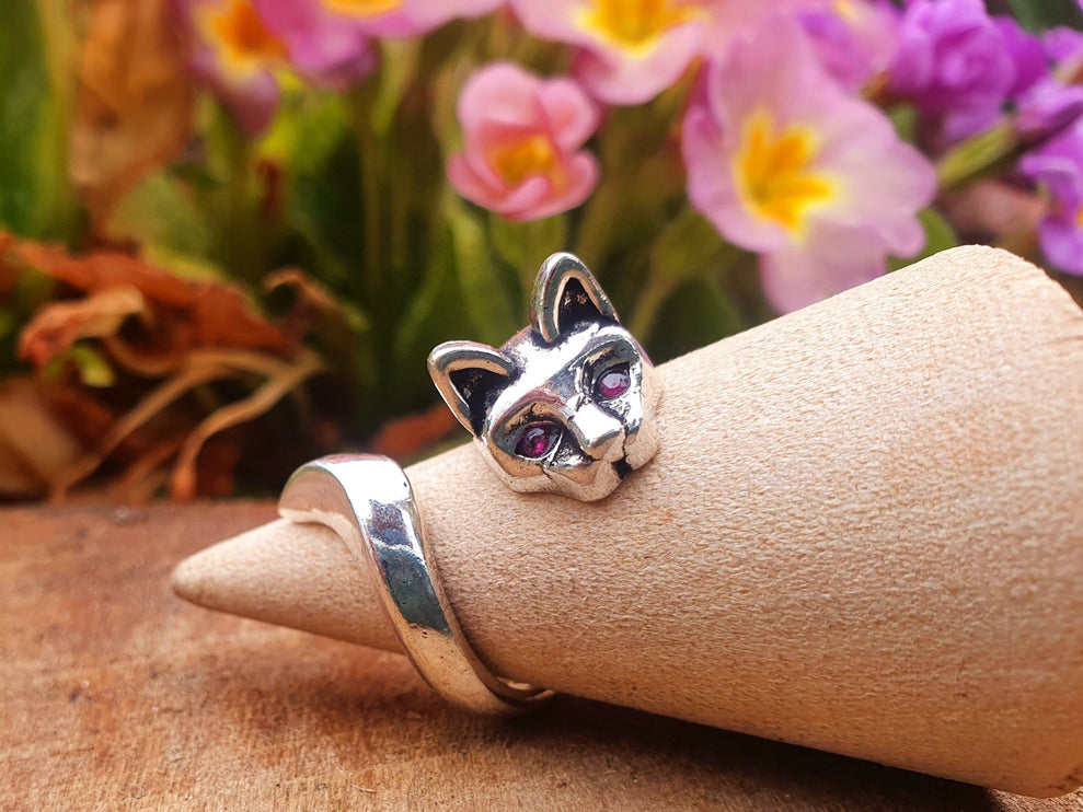 Silver Cat Ring / Cat Lover, Wild, rustic, yoga, hippie, gypsy, pretty, psy, boho, bohemian, festival