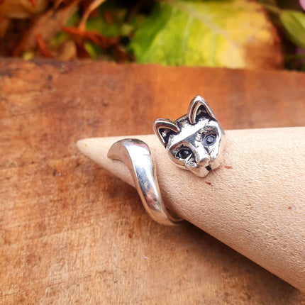 Silver Cat Ring / Cat Lover, Wild, rustic, yoga, hippie, gypsy, pretty, psy, boho, bohemian, festival