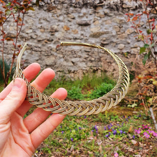Celtic Choker Brass Necklace / Rustic / Gypsy / Lightweight / Boho / Tribal / Hippie / Rustic / Vegan / Aztec