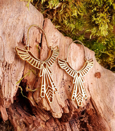 Gold Aztec Earrings; Ethnic, Egypt Geometric, hieroglyphics, rustic, yoga, hippie, gypsy, pretty, psy, boho, bohemian, festival