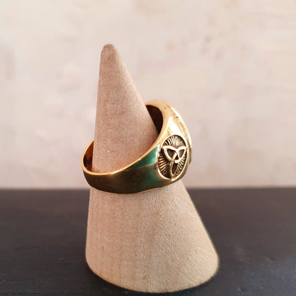 Golden Eye of Providence Ring / Mens Ring / Illuminati / Signet Ring / Third Eye / Boho / Ethnic / Rustic / Gypsy / Psy / Thumb / Psy