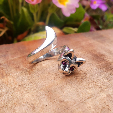 Silver Cat Ring / Cat Lover, Wild, rustic, yoga, hippie, gypsy, pretty, psy, boho, bohemian, festival