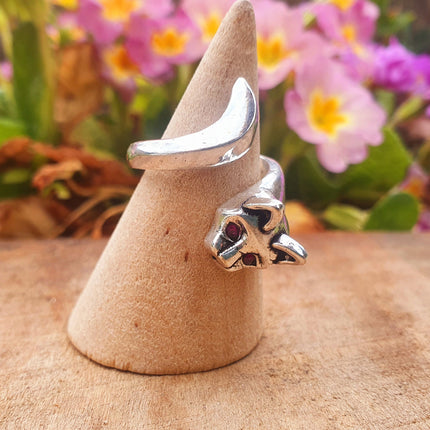 Silver Cat Ring / Cat Lover, Wild, rustic, yoga, hippie, gypsy, pretty, psy, boho, bohemian, festival