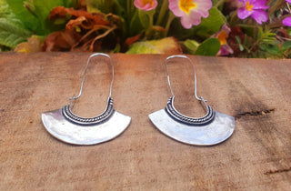Bohemian Goddess Long Drop Silver Earrings, Gift Box Option Ethnic, Yoga Jewelery, Festival Fashion, Boho Look, Statement