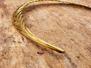 Celtic Choker Brass Necklace / Rustic / Gypsy / Lightweight / Boho / Tribal / Hippie / Rustic / Vegan / Aztec