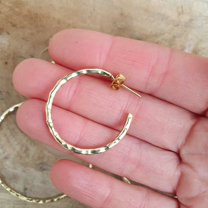 Elegant Gold Hoops / Hammered / Brass Hoops / Ethnic Boho Classic XL Bohemian Marriage Bridal Jewelry Hippie Hiphop Festival