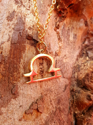 Libra Star Sign Horoscope Gold Necklace / Astrology / Tarot / Boho / Hippie / Rustic / Ethnic / Third Eye / Illuminati