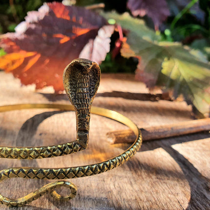 Snake Arm Bracelet / Brass / Boho / Tribal / Spiral / Bangle/ Ethnic / Rustic / Bohemian / Hippie / Body jewellery / Psy / Adjustable