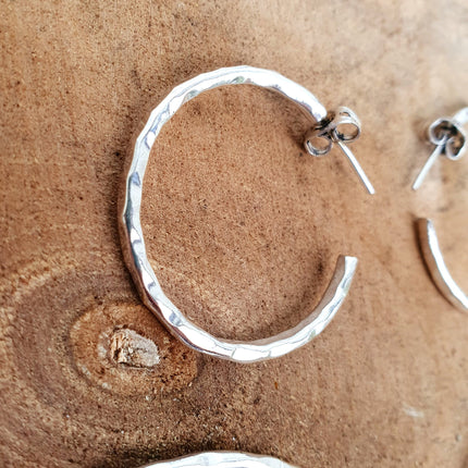 Elegant Silver Hoops / Hammered / Silver Hoops / Ethnic Boho Classic XL Bohemian Marriage Bridal Jewelry Hippie Hiphop Festival