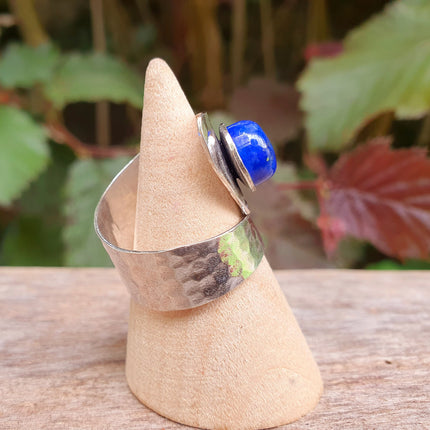 Silver Lapis Lazuli Ring / Adjustable / Gift for Her / Boho / Bohemian / Psy / Rustic / Tribal / Gypsy / Festival / Healing / Festival