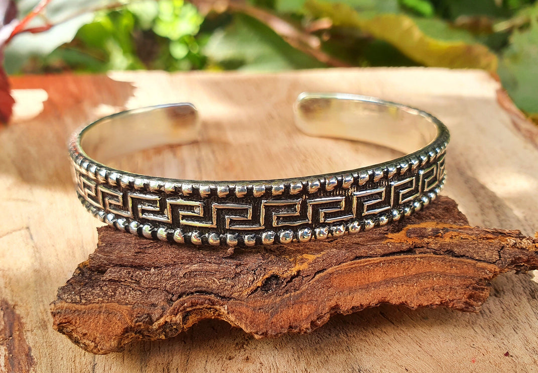 Tuareg Mens Silver Bracelet / Tuareg Jewelry / Cuff / Large Size / Unisex / Boho / Ethnic / Bohemian / Medieval / Gypsy / Geometric /