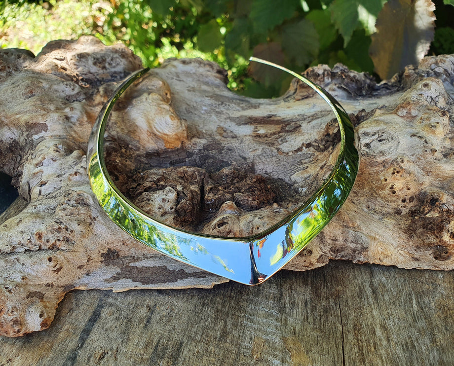 Silver Choker Necklace / Classic Design / Rustic / Gypsy / Lightweight / Boho / Tribal / Hippie / Rustic / Vegan / Aztec