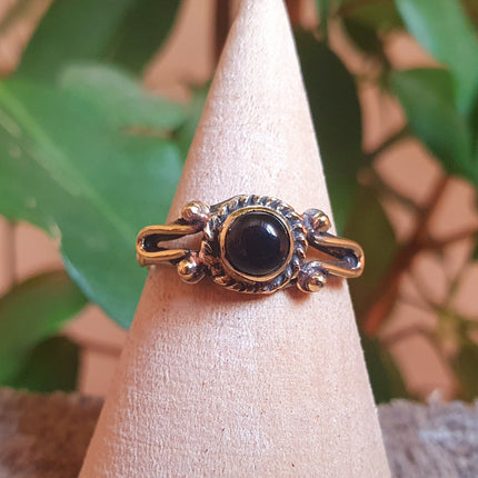 Ethnic style Brass & Onyx Noir / Boho / Bohemian / Psy / Rustic / Tribal / Gypsy / Festival / Healing / Festival