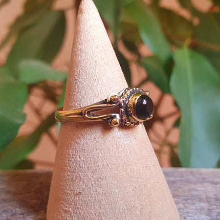 Ethnic style Brass & Onyx Noir / Boho / Bohemian / Psy / Rustic / Tribal / Gypsy / Festival / Healing / Festival