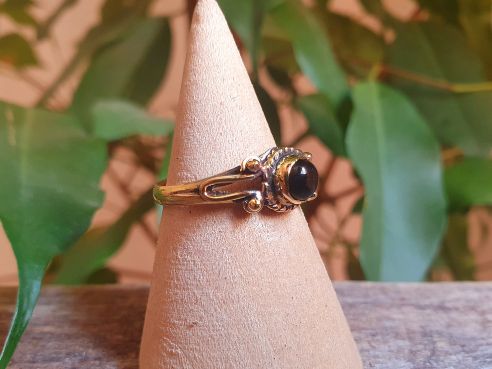 Ethnic style Brass & Onyx Noir / Boho / Bohemian / Psy / Rustic / Tribal / Gypsy / Festival / Healing / Festival