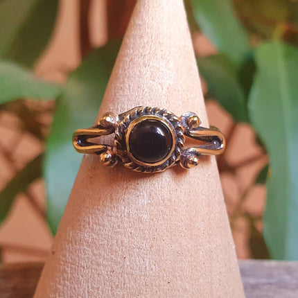 Ethnic style Brass & Onyx Noir / Boho / Bohemian / Psy / Rustic / Tribal / Gypsy / Festival / Healing / Festival