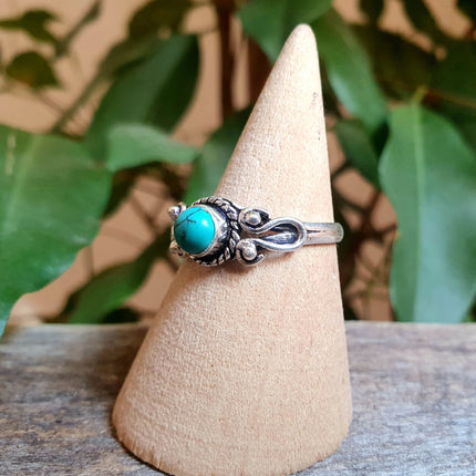 Bohemian Turquoise and Silver Ring / Blue / Hippie / Boho / Ethnic / Rustic / Tribal / Gypsy / Festival / Healing / Festival