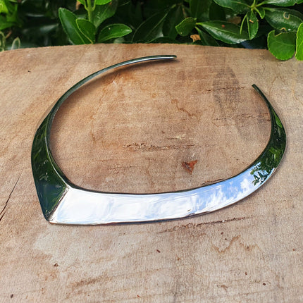 Silver Choker Necklace / Classic Design / Rustic / Gypsy / Lightweight / Boho / Tribal / Hippie / Rustic / Vegan / Aztec