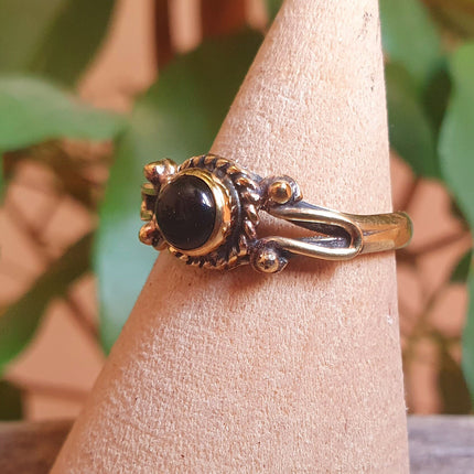 Ethnic style Brass & Onyx Noir / Boho / Bohemian / Psy / Rustic / Tribal / Gypsy / Festival / Healing / Festival