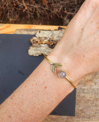 Silver Labradorite Arrow Bracelet / Bangle / Ethnic / Rustic / Bohemian / Hippie / Gypsy / Psy / Chic / Jewellery / Body / Adjustable
