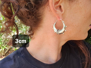 Chunky Bali Gold Hoop Earrings / Ethnic / Rustic / Bohemian / Gypsy / Spiral / Hippie / Chunky / Festival / style