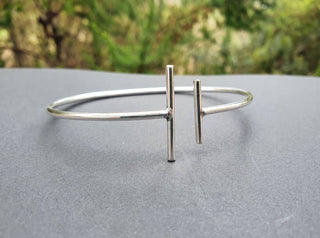 Minimalist Silver Bracelet / Bangle / Boho / Ethnic / Rustic / Bohemian / Hippie / Gypsy / Jewellery / adjustable