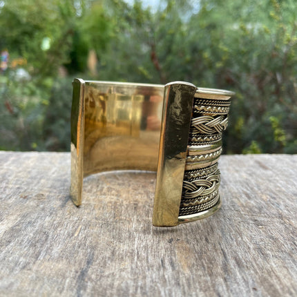 Brass Celtic Cuff Bracelet / Tribal / Mens Bracelet / Boho / Ethnic / Rustic / Bohemian / Hippie / Gypsy / Jewellery / Mens jewelery