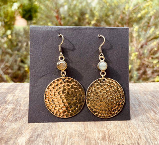 Labradorite Drop Modern earrings Brass Ethnic, rustic, yoga, hippie, gypsy, pretty, psy, bohemian, festival