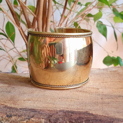 Textured Brass Cuff Bracelet / Tribal / Hammered / Boho / Ethnic / Rustic / Bohemian / Hippie / Gypsy / Jewellery / Adjustable / Unisex /