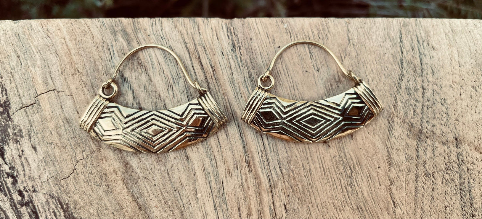 Aztec Inca Style Silver Earrings; Tunnels Ear Weights, Brass Ethnic, Geometric, rustic, hippie, gypsy, pretty, psy, boho, bohemian, festival