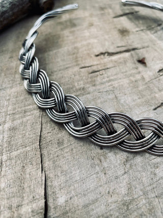 Celtic Choker Silver Necklace / Rustic / Gypsy / Lightweight / Boho / Tribal / Hippie / Rustic / Vegan / Aztec