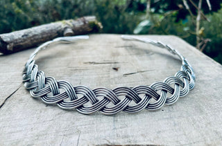 Celtic Choker Silver Necklace / Rustic / Gypsy / Lightweight / Boho / Tribal / Hippie / Rustic / Vegan / Aztec