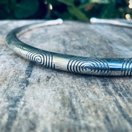 Ethnic Silver Choker Boho Necklace / Rustic / Gypsy / Lightweight / Boho / Tribal / Hippie / Rustic / Vegan / Aztec