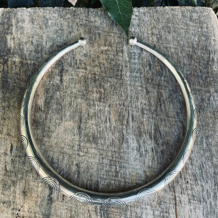 Ethnic Silver Choker Boho Necklace / Rustic / Gypsy / Lightweight / Boho / Tribal / Hippie / Rustic / Vegan / Aztec