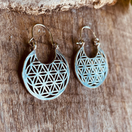 Petites Boho Créoles Boucles D'oreilles Argent / Petite / Bohème Ethnique Yoga Rustique Chic Gypsy Spiral Hippie Tribal Bohemian