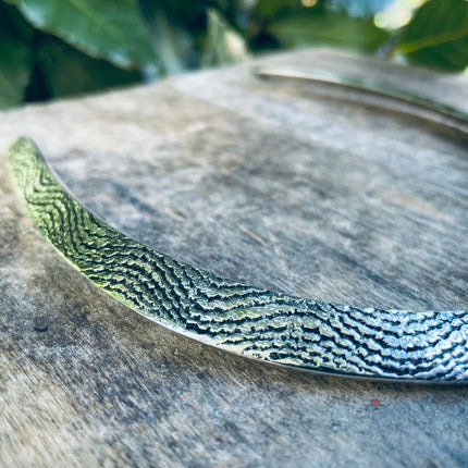 Silver Choker Ethnic Necklace / Rustic / Gypsy / Lightweight / Boho / Tribal / Hippie / Rustic / Vegan / Aztec