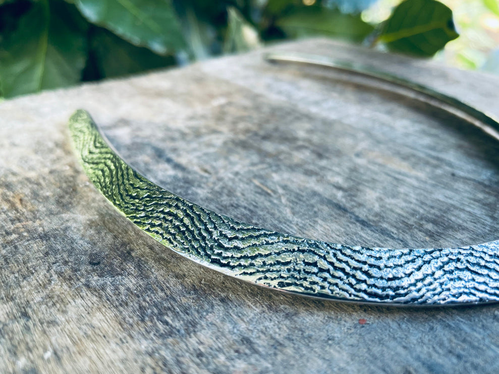 Silver Choker Ethnic Necklace / Rustic / Gypsy / Lightweight / Boho / Tribal / Hippie / Rustic / Vegan / Aztec