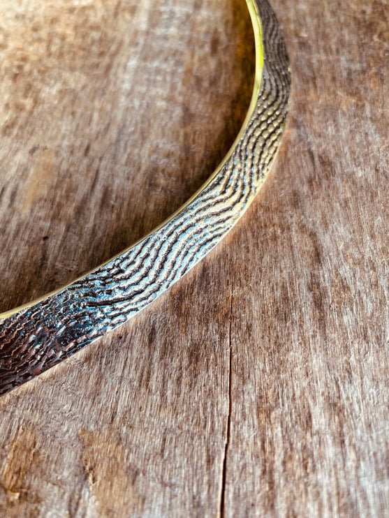 Golden Choker Ethnic Necklace / Rustic / Gypsy / Lightweight / Boho / Tribal / Hippie / Rustic / Vegan / Aztec