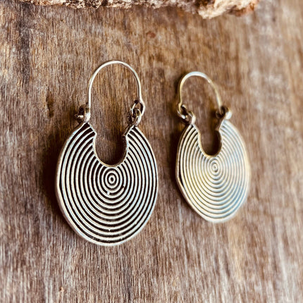 Small Boho Silver Ethnic Earrings; Tribal, Geometric, Small, Rustic, Yoga, Hippie, Gypsy, Pretty, Ssy, Boho, Bohemian, Festival