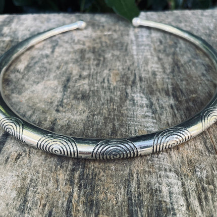 Ethnic Silver Choker Boho Necklace / Rustic / Gypsy / Lightweight / Boho / Tribal / Hippie / Rustic / Vegan / Aztec