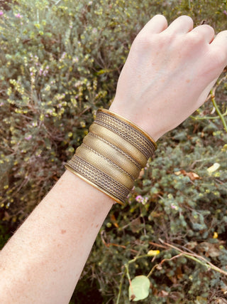 Large Cuff Gold Boho Bracelet / Tribal / Celtic / Berber / Ethnic jewelery / Steampunk / Burning Man / Gypsy / Jewellery / Adjustable