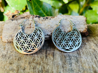 Small Boho Silver Hoop Earrings; Ethnic, Geometric, Small, Rustic, Yoga, Hippie, Gypsy, Pretty, Ssy, Boho, Bohemian, Festival