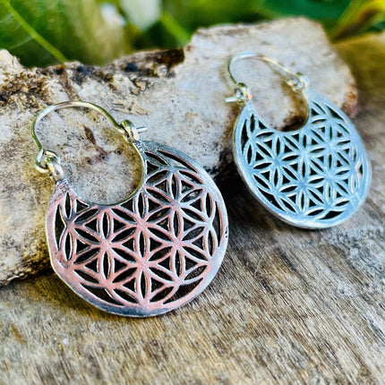 Petites Boho Créoles Boucles D'oreilles Argent / Petite / Bohème Ethnique Yoga Rustique Chic Gypsy Spiral Hippie Tribal Bohemian