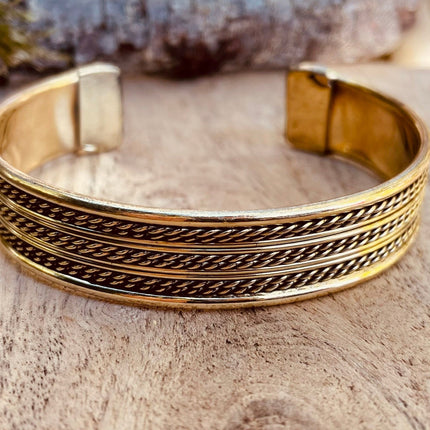 Women's Brass Cuff Bracelet / Boho / Textured / Rustic / Bohemian / Hippie / Gypsy / Jewellery / Adjustable