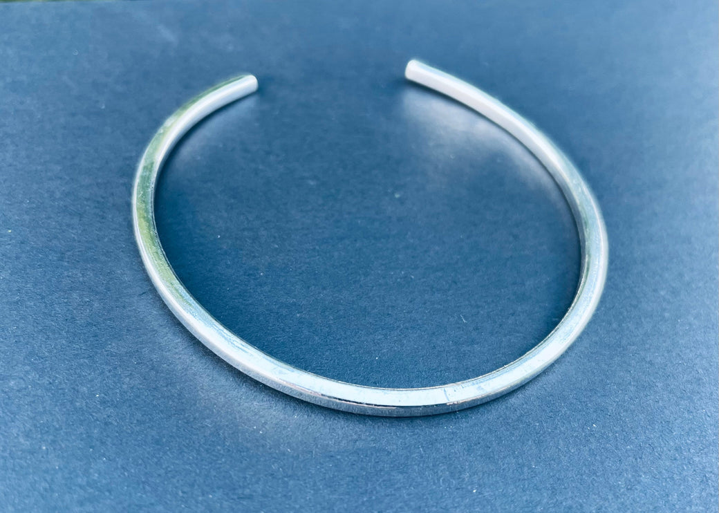 Minimalist Silver Bracelet / Simple / Bangle / Boho / Ethnic / Rustic / Bohemian / Hippie / Gypsy / Jewellery / adjustable