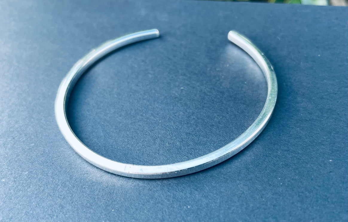 Minimalist Silver Bracelet / Simple / Bangle / Boho / Ethnic / Rustic / Bohemian / Hippie / Gypsy / Jewellery / adjustable