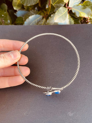 Silver Arm Bracelet Lapis Lazuli / Tribal / Spiral / Boho / Bangle/ Ethnic / Rustic / Bohemian / Hippie / Gypsy / Psy / Adjustable